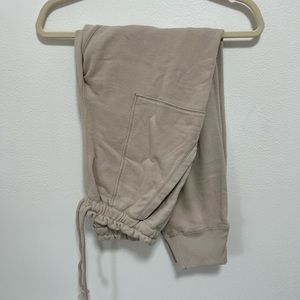 Abercrombie high waisted taupe joggers